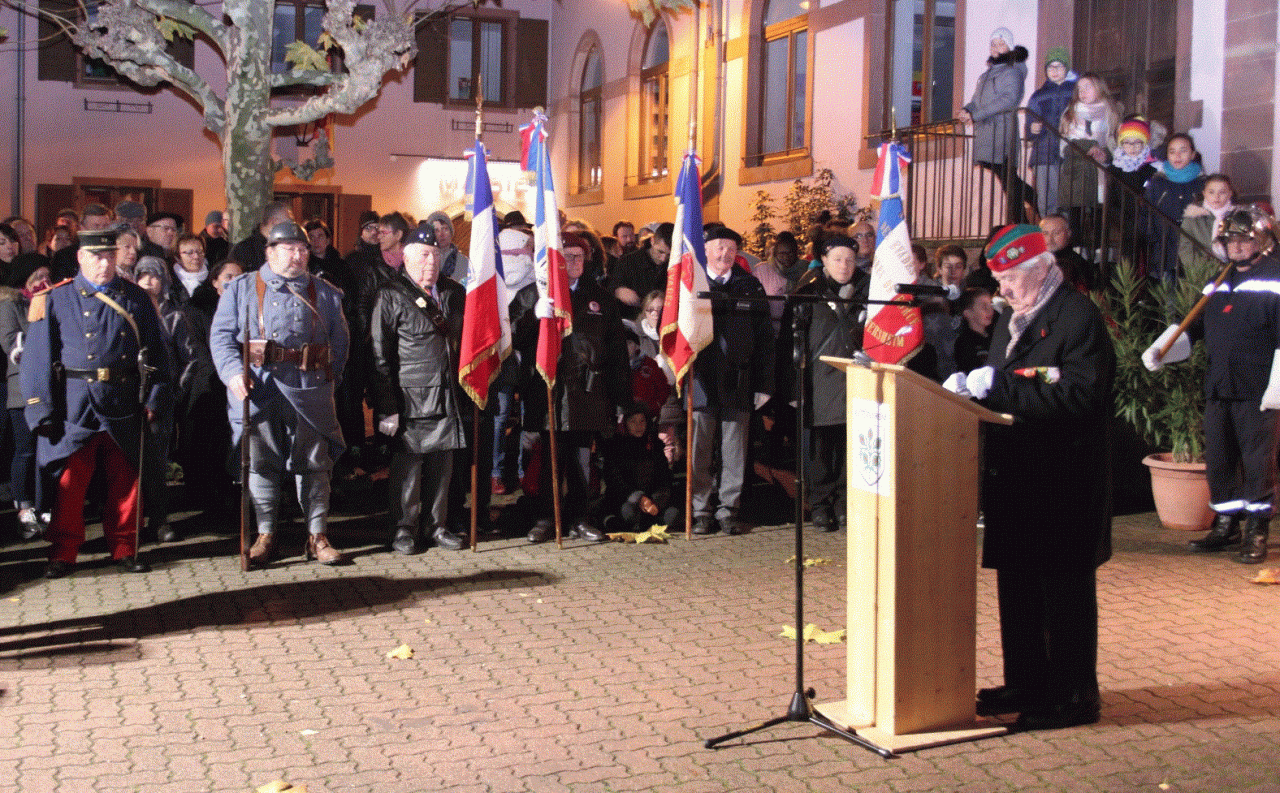 Cérémonie de l'armistice - kuttolsheim 10/11/2017